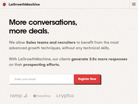 'lagrowthmachine.com' screenshot
