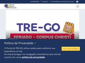 'tre-go.jus.br' screenshot