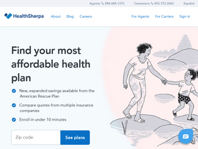 'healthsherpa.com' screenshot