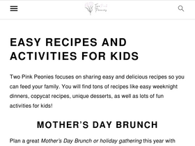 'twopinkpeonies.com' screenshot