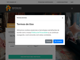 'refugiosnointerior.com.br' screenshot