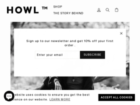 howl.land homepage screenshot