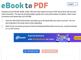 'ebook2pdf.com' screenshot