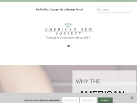 'americangemsociety.org' screenshot