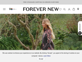'forevernew.co.za' screenshot