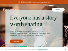 'storyworth.com' screenshot