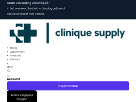 cliniquesupply.com homepage screenshot