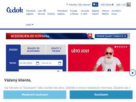 'cedok.cz' screenshot