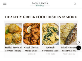 'realgreekrecipes.com' screenshot