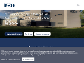 'tanatoriosirache.es' screenshot