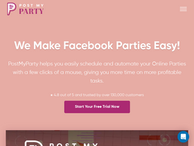 'postmyparty.com' screenshot