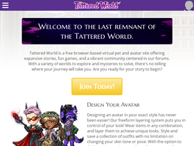 'tatteredworld.com' screenshot