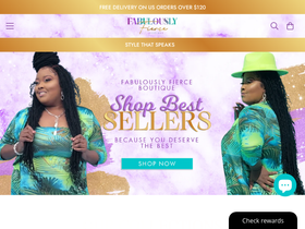 fabulouslyfierceboutique.com homepage screenshot