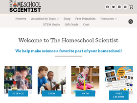 'thehomeschoolscientist.com' screenshot
