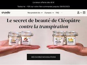 Exodenaturel website screenshot