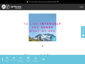 'valthorens.com' screenshot