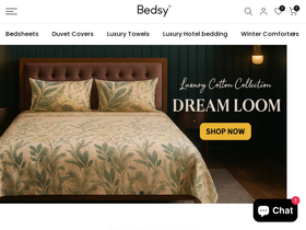 Bedsy homepage screenshot