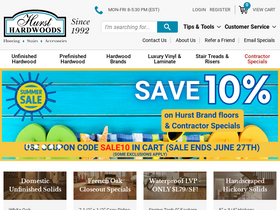 'hursthardwoods.com' screenshot