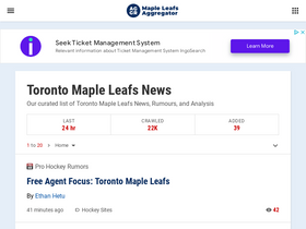 'mapleleafsaggr.com' screenshot