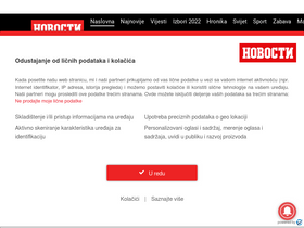 'vecernjenovosti.ba' screenshot