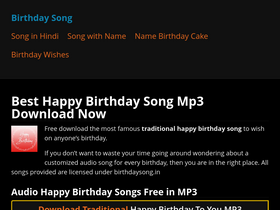 'birthdaysong.in' screenshot