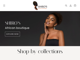 shirosafricanboutique.com homepage screenshot