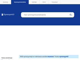 'synonyymit.fi' screenshot
