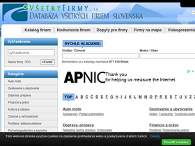 'vsetkyfirmy.sk' screenshot