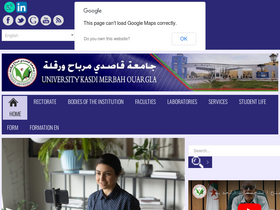 'univ-ouargla.dz' screenshot