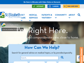 'stelizabeth.com' screenshot