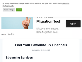 'thechannellist.com' screenshot