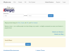 'ibegin.com' screenshot