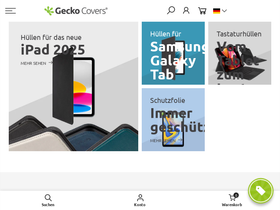 Gecko Covers homepage screenshot