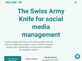 'recurpost.com' screenshot