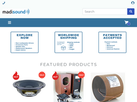'madisoundspeakerstore.com' screenshot
