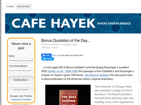 'cafehayek.com' screenshot