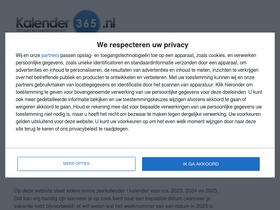 'kalender-365.nl' screenshot
