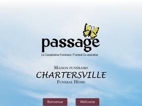 'funerairepassagefuneral.ca' screenshot