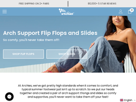 Archies Footwear homepage screenshot