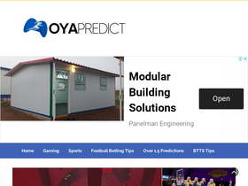 'oyapredict.com' screenshot
