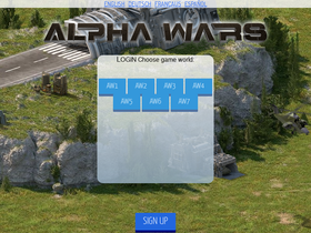 'alphawars.com' screenshot