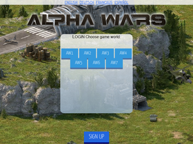 'alphawars.com' screenshot