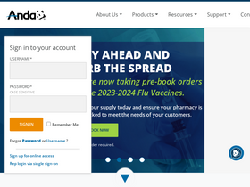 'andanet.com' screenshot
