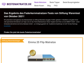 'bestematratze.de' screenshot