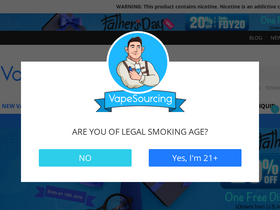 'vapesourcing.com' screenshot