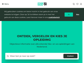 'studiekeuze123.nl' screenshot