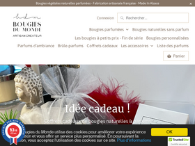 bougiesdumonde.fr homepage screenshot