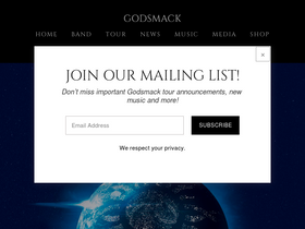 'godsmack.com' screenshot