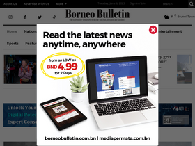 'borneobulletin.com.bn' screenshot