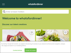 'whatsfordinner.co.za' screenshot